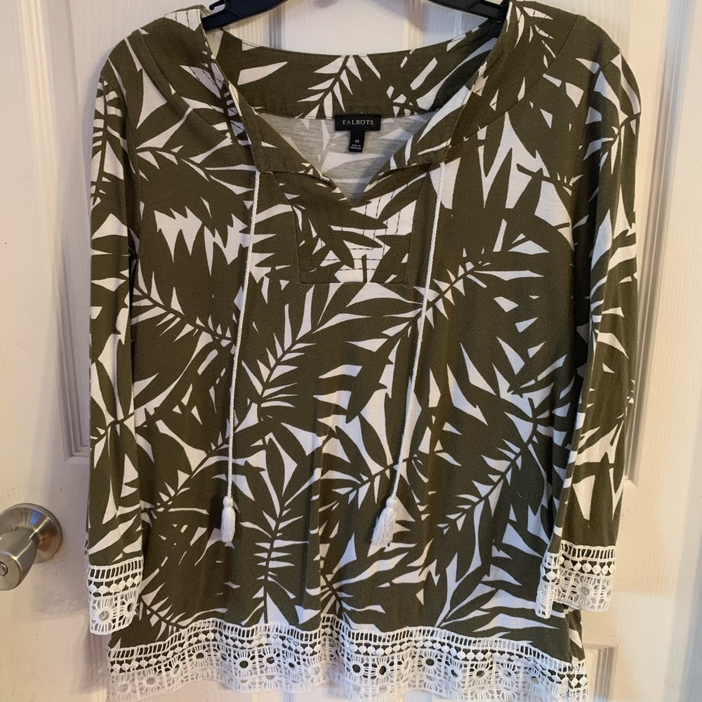 Talbots “tropical” top size medium